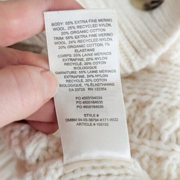 WILFRED Sprinkles Cardigan Sweater Wool Pom Pom Alps Aritiza M - Picture 11 of 12